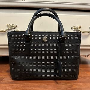 Tory Burch Robinson Double Zip black good